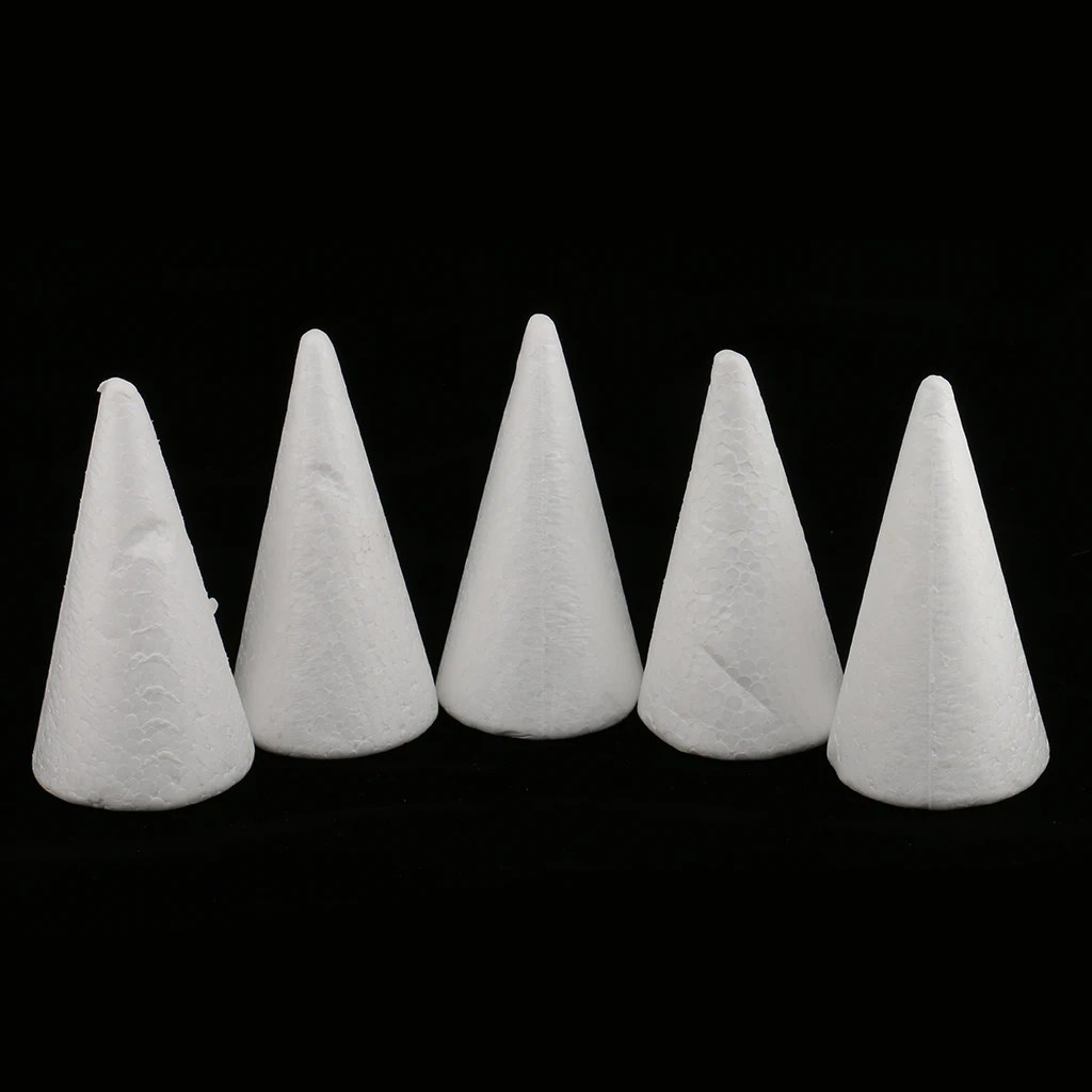 10 Pieces 100mm 150mm Polystyrene Styrofoam Foam Christmas Tree Base Material for DIY Crafts Christmas Decoration