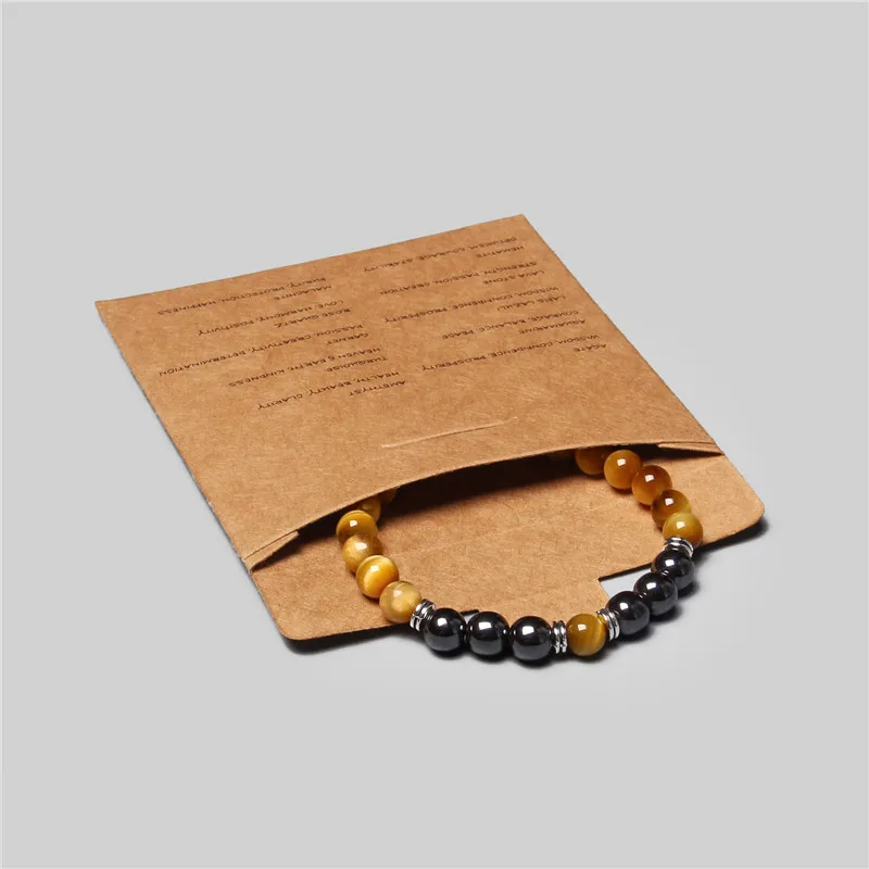 8mm Natural Hematite Tiger Eye Bead Classic Pack Healing Stone Bracelets - Image 6