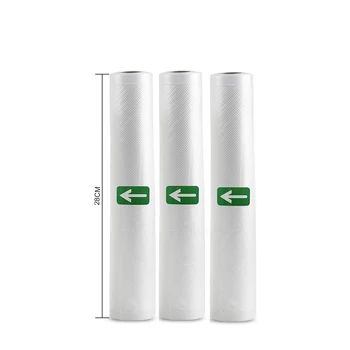 

3 Rolls Food Vacuum Sealer Bags 12 15 20 25 28 x 500cm For Food Saver Rolls Home Sealing Vacuum Packer Bags
