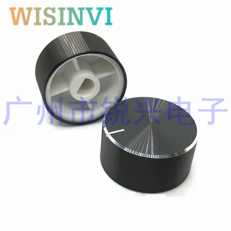 1 PCS 25*13mm 25x13mm 6mm Welle Loch Aluminium Legierung Potentiometer Knopf Schwarz (D-achse) – Detail 3