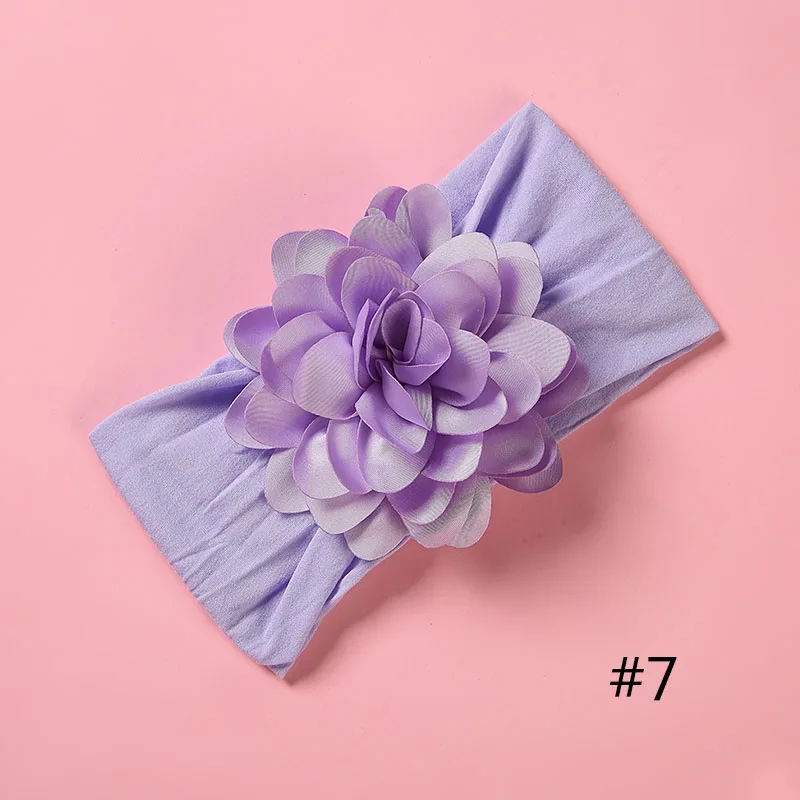 No.7 Платье для малышей и девочек ясельного возраста, тюрбан сплошной резинки для волос аксессуары цветка Головные уборы Детская тюрбаны-Свадебные украшения и повязка на голову для малышей повязка на голову - Цвет: No.7