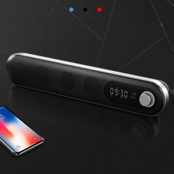 

Wireless Soundbar Bluetooth Speaker Home Theater Subwoofer System Surround Cinema Superbass Column Music Center with Alarm Clock