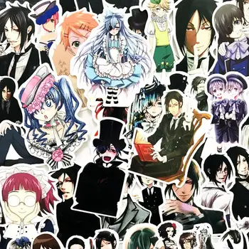 

70Pcs Black Butler Stickers For Laptop Scrapbooking Suitcase Skateboard Car luggage decal Anime sticker Waterproof