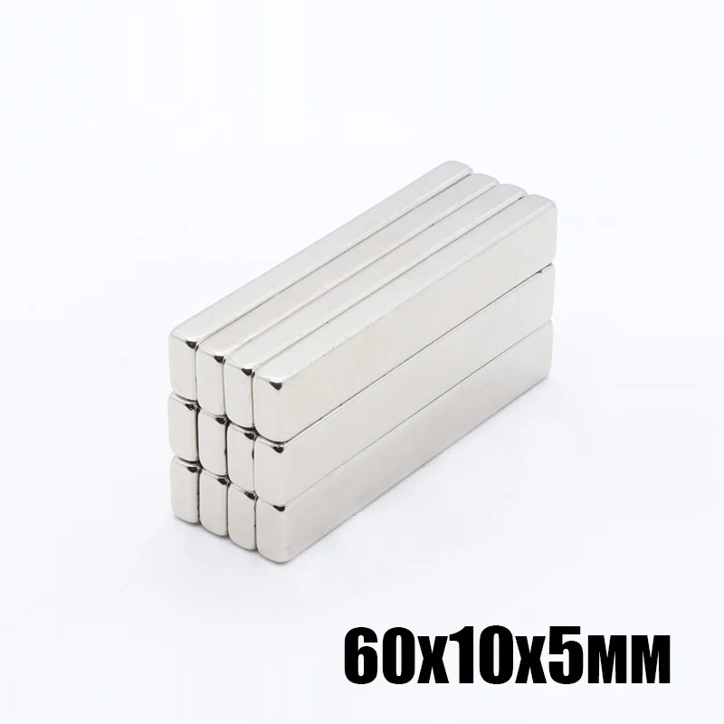 

20pcs 60x10x5mm Block Magnet 60*10*5 mm N35 Strong Square NdFeB Rare Earth magnets Neodymium Magnets 60mm x 10mm x 5mm