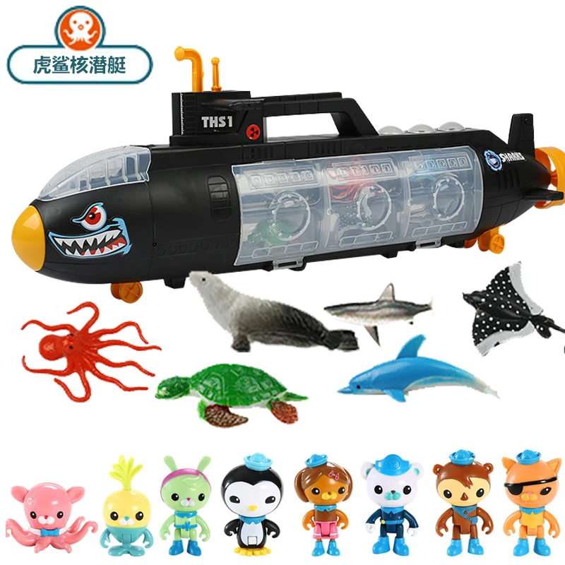 55 см Octonauts фигурка игрушки черная подводная лодка u-лодка модель капитан Barnacel животные Figrues Дети Рождественские подарки на день рождения - Цвет: No box