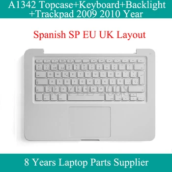 

Laptop Topcase 2009 2010 Year For Macbook 13.3" A1342 Spanish SP Keyboard Backlight Trackpad Touchpad Top Case Cover Replacement