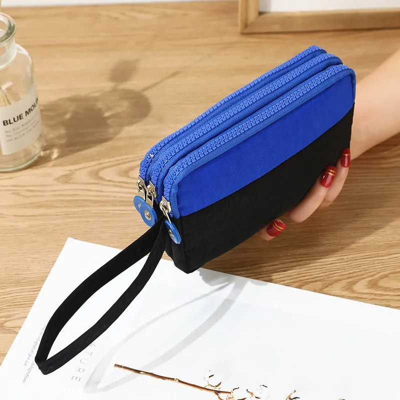 

Lady Purses Women Wallets Coin Purse Pocket Female Clutch 3 Zippers Wallet ID Cards Holder Money Bags Notecase Pouch Billfold