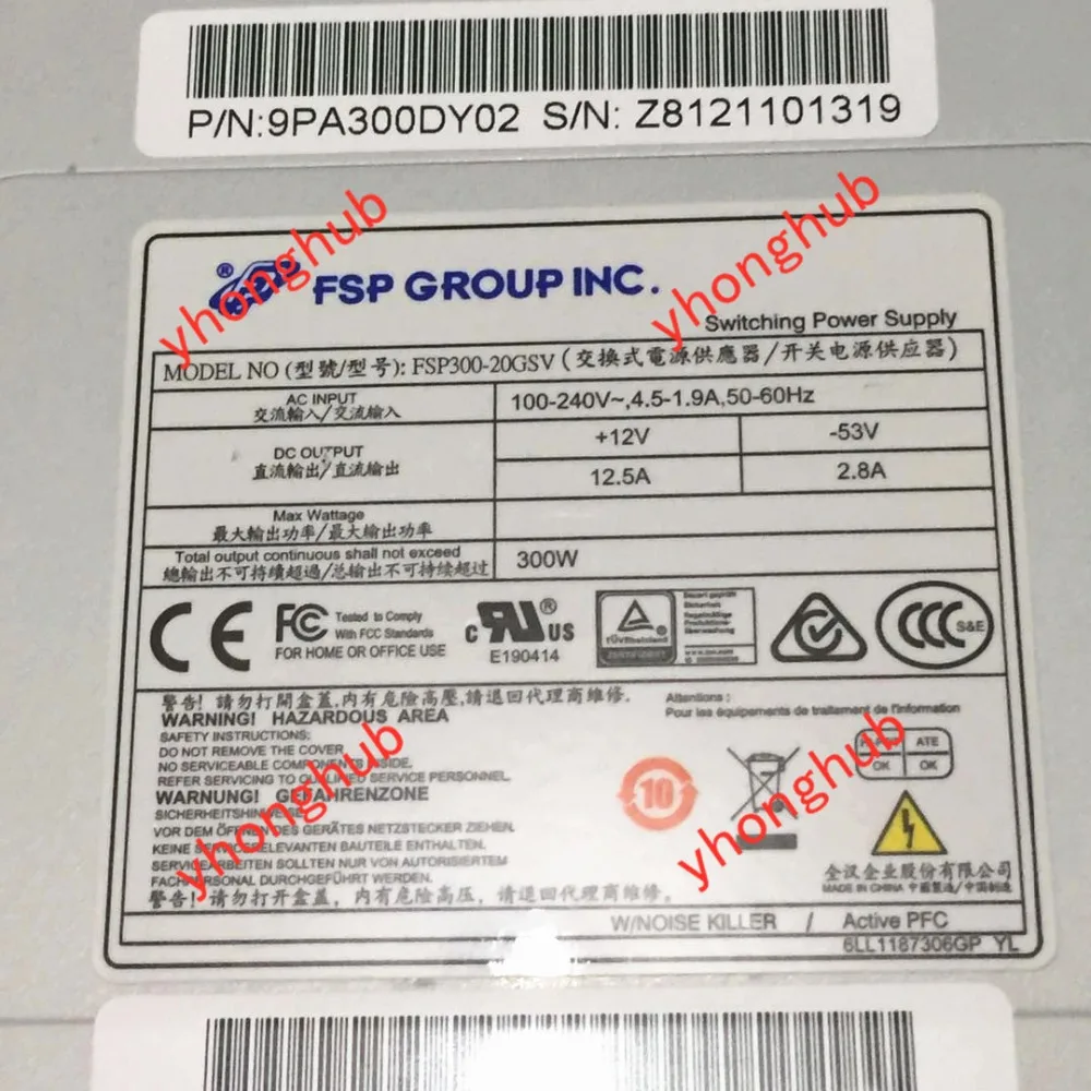 FSP Group Inc FSP300 20GSV блок питания для сервера 300 Вт Объединенный серверный
