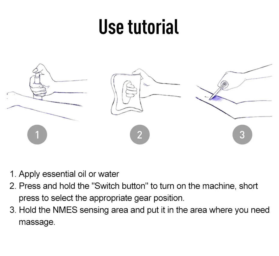 Myofascial Massager Electric Physiotherapy Microcurrent microvibration with NMES Fascia Wrap Film Impact Relax Deep Massager