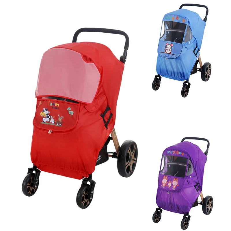 

Baby Warm Stroller Cover Universal Windproof Rainproof Shield with Windows for Pushchairs Stroller Accessories