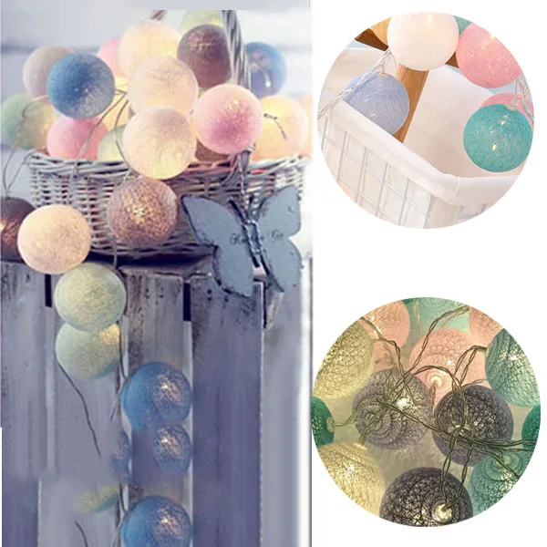 3m Cotton Garland Balls Led String Cotton Ball Light String Outdoor Wedding Party Christmas Fairy Lights Decoration Dropshipping Globe String Lights Led Cotton Ball Lightcotton Ball Light Aliexpress