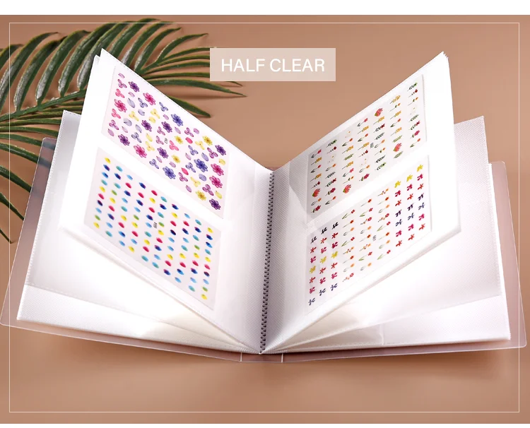 80 slot Nail Sticker Decal Collecting Albums Storage Holder Nail Art Display Showing Book Container Tool