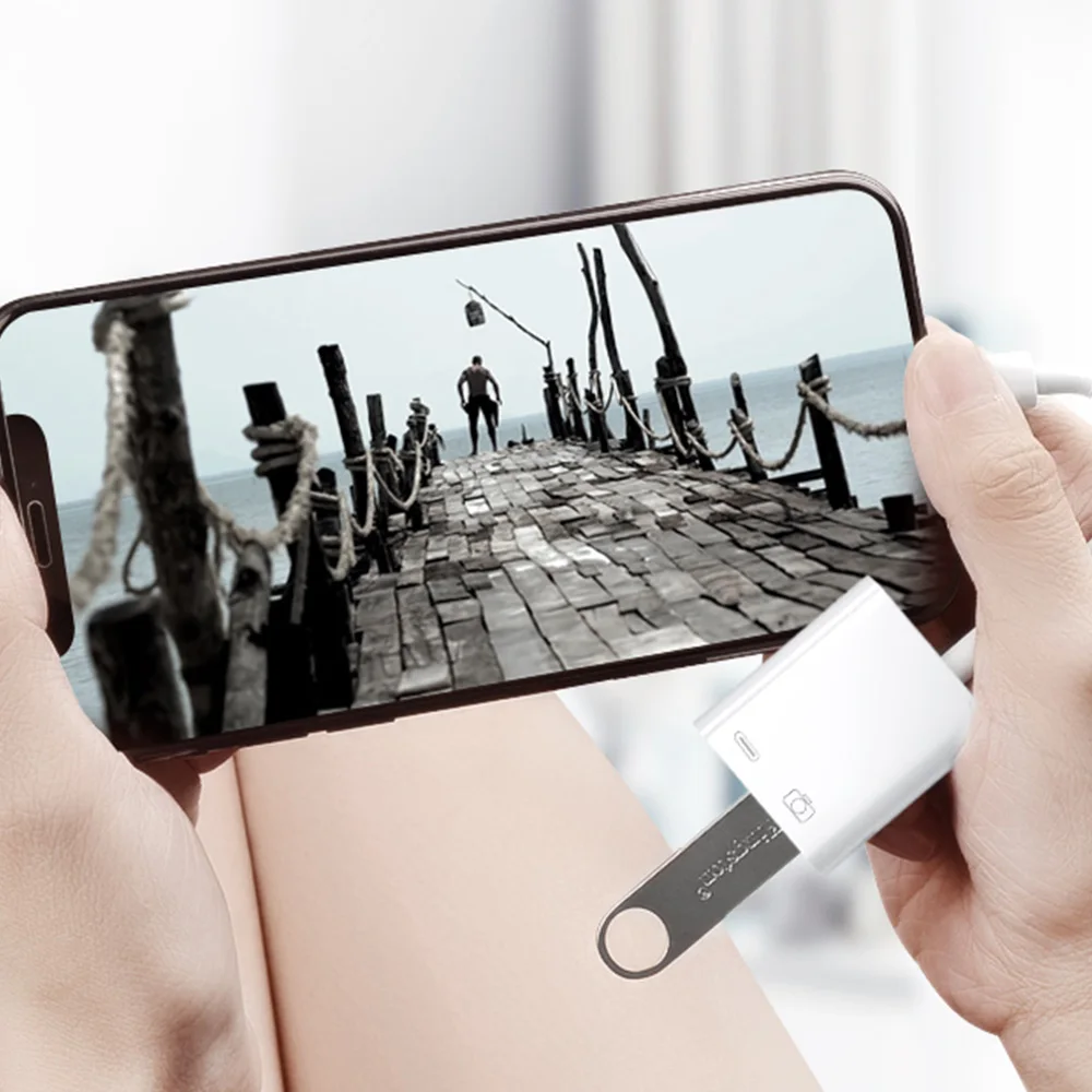 USB OTG Adapter For iPhone iPad iOS13 Lightning to USB 3.0 Adapter U-Disk Mouse Keyboard Converter Lightning to Camera Adapter