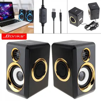 

K1 Portable Mini Subwoofer Notebook Speaker USB Power Computer Loudspeaker with 3.5mm Audio Plug for Desktop PC Laptop MP3 Phone