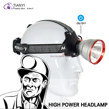 

Strong light rechargeable aluminum alloy headlight, head-mounted flashlight concentrating long-range 200m super bright headlight
