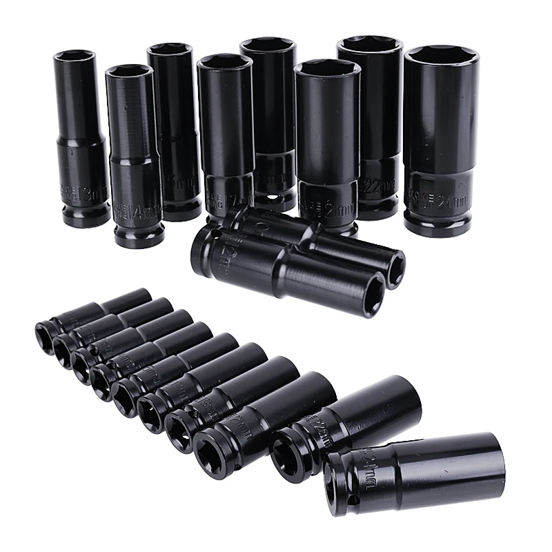 Electric Wrench Socket 1/2 Hex Wrench Socket Set for Electric Impact Wrench Drill Ratchet Spanner Sleeve Repair Tool Kit Spanner 3