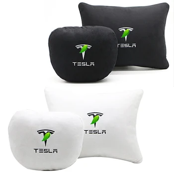 

Styling Memory Soft Comfortable Car Seat Headrest Neck Pillow Cushion Protect Logo Accessories for Tesla Model S Model X Model 3