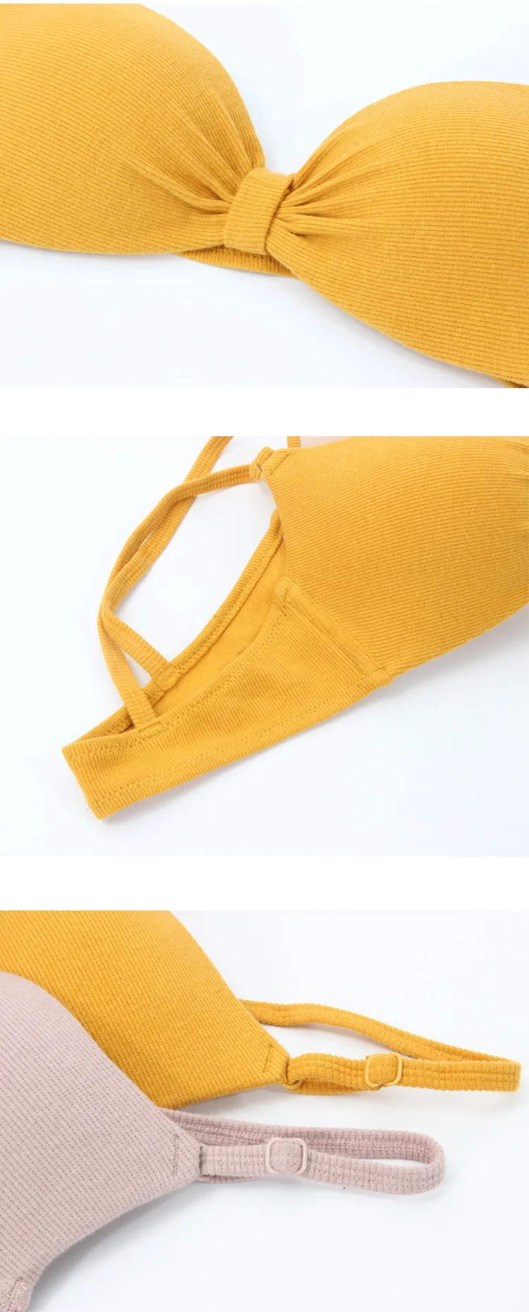 Bralette нижнее белье пуш-ап хлопковый бюстгальтер Осень Новые однотонные короткие мягкие регулируемые бесследные дышащие цветные бюстгальтеры для женщин
