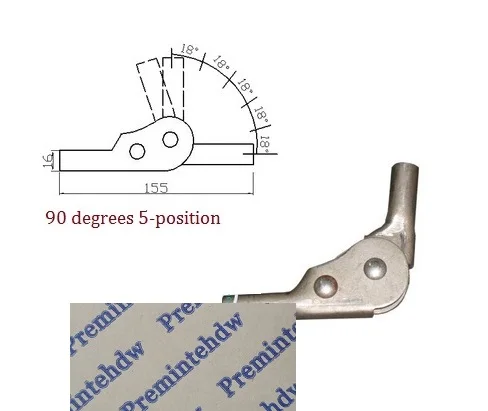 90deg 5Position 4 шт./лот Складной Диван Лежак задний угол механизм трещотка шарнир аппаратные средства 3 5 положения разворот сварной кронштейн - Цвет: 90deg 5Position