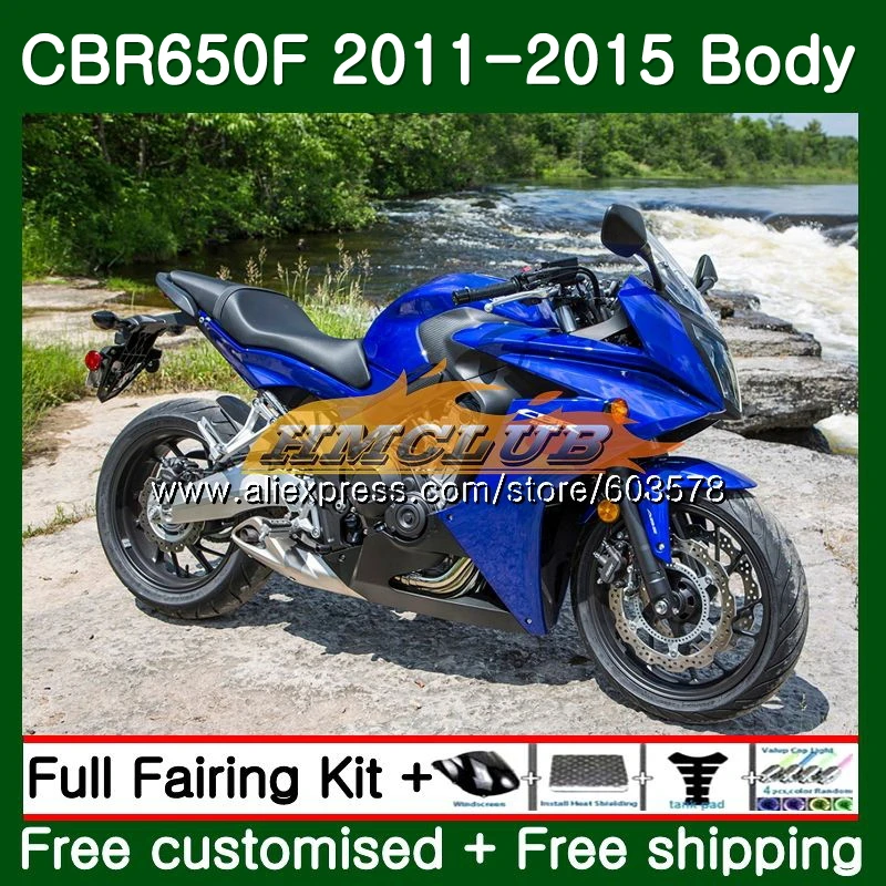 CBR-650F для HONDA CBR 650F 650 F 2011 2012 2013 130CL. 18 CBR650 F CBR-650 CBR650F, возрастом 11, 12, 13, 14, 15, обтекатель, цвет: синий