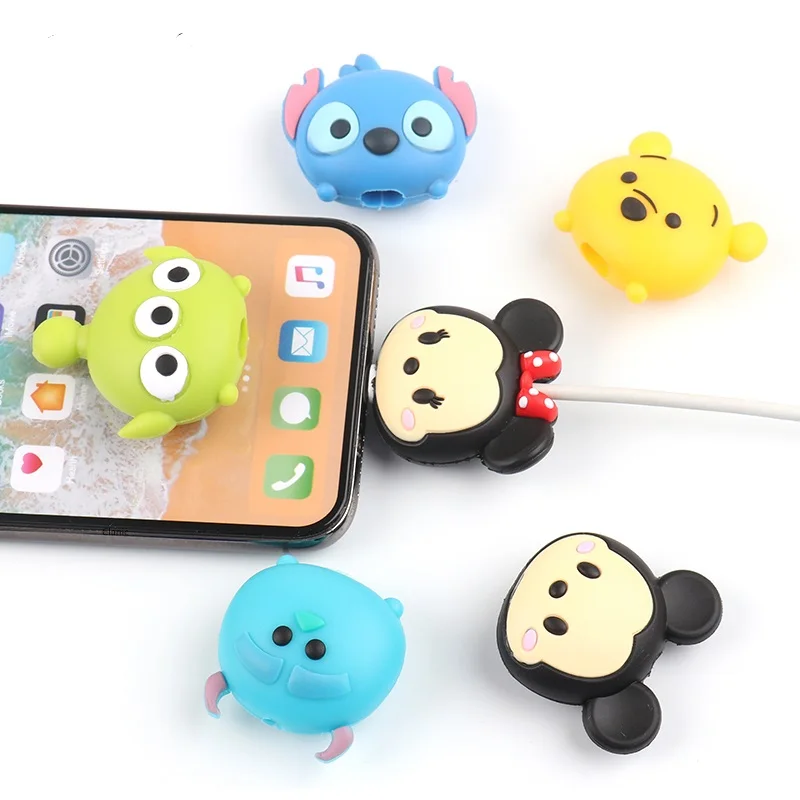 Cute Cartoon Phone USB Cable Protector For Iphone Chompers Cord Animal bite charger wire holder organizer protection | Мобильные