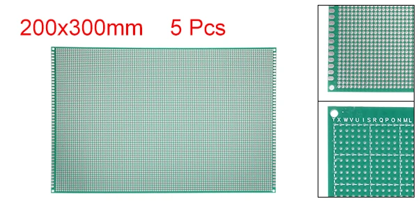 Uxcell 20x30 см односторонняя универсальная печатная плата для DIY пайки 5 шт - Цвет: 20x30cm 5pcs