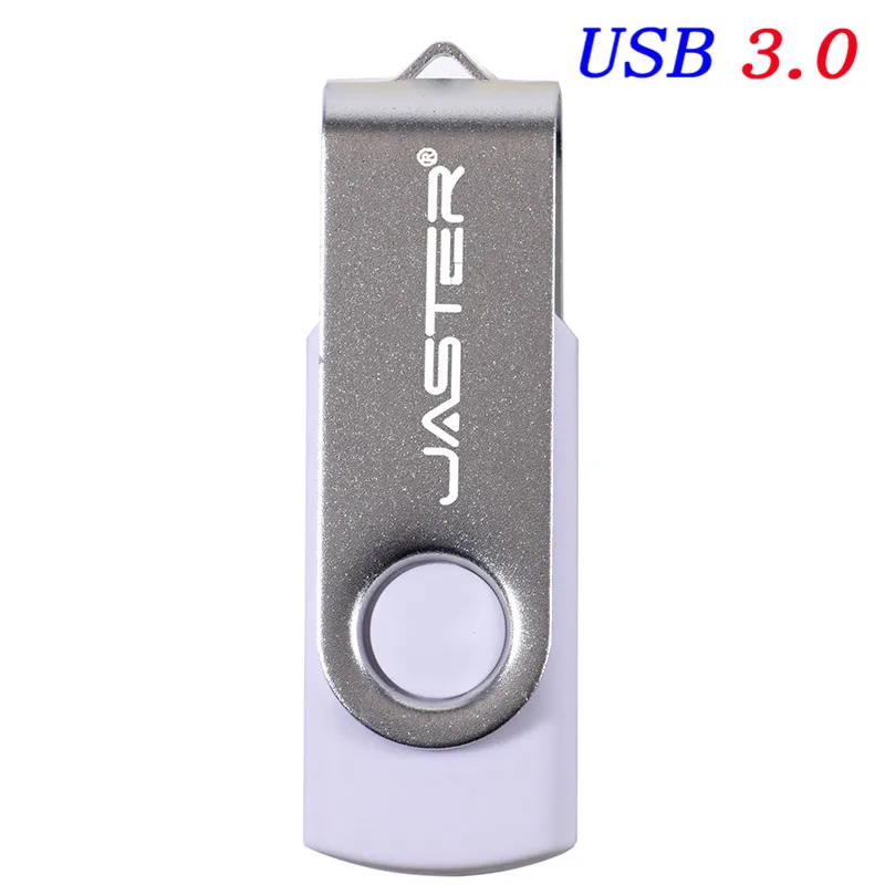 White JASTER D303 USB флеш-накопитель Usb 3,0 ручка-накопитель 128 Гб 64 ГБ 32 ГБ 16 ГБ 8 ГБ 4 ГБ Вращающаяся Usb карта памяти флешка - Цвет: White