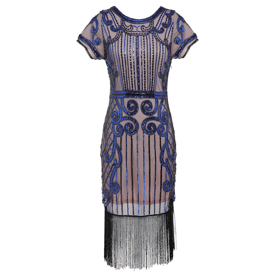 Amily.c2019 Autumn Women's Sequins Embroidered Beaded Fringe Hem Short Sleeve Silver Dress Vestidos Sexy Bodycon Club Party