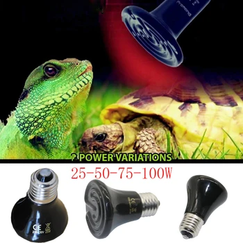 

5 Pcs Reptile Pet No Light Far Infrared Ceramic Heating Lamp E27 25W 50W 75W 100W Small Heat Lamp Turtles lizards hedgehog snake
