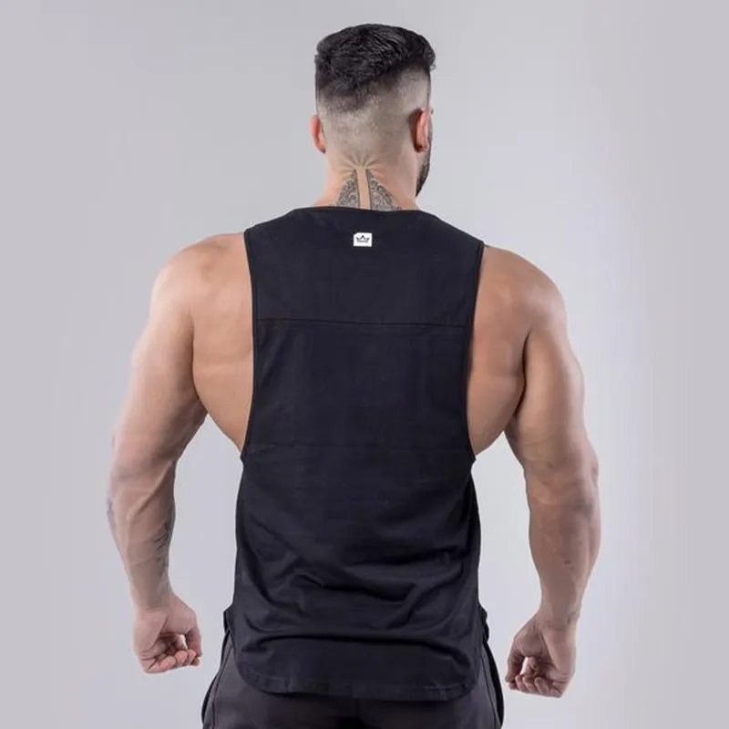 

2019 Summer New Style Short Sleeve Vest Men Sports Pure Cotton Running Fitness Quick-Dry Breathable Sleeveless Shirt