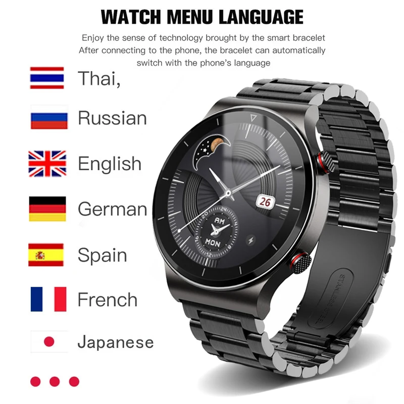 2021 Smart Watch Men Watches Heart Rate Monitor Bluetooth Call TWS Headset Music Sports Smartwatch For Samsung Huawei GT 2 Clock