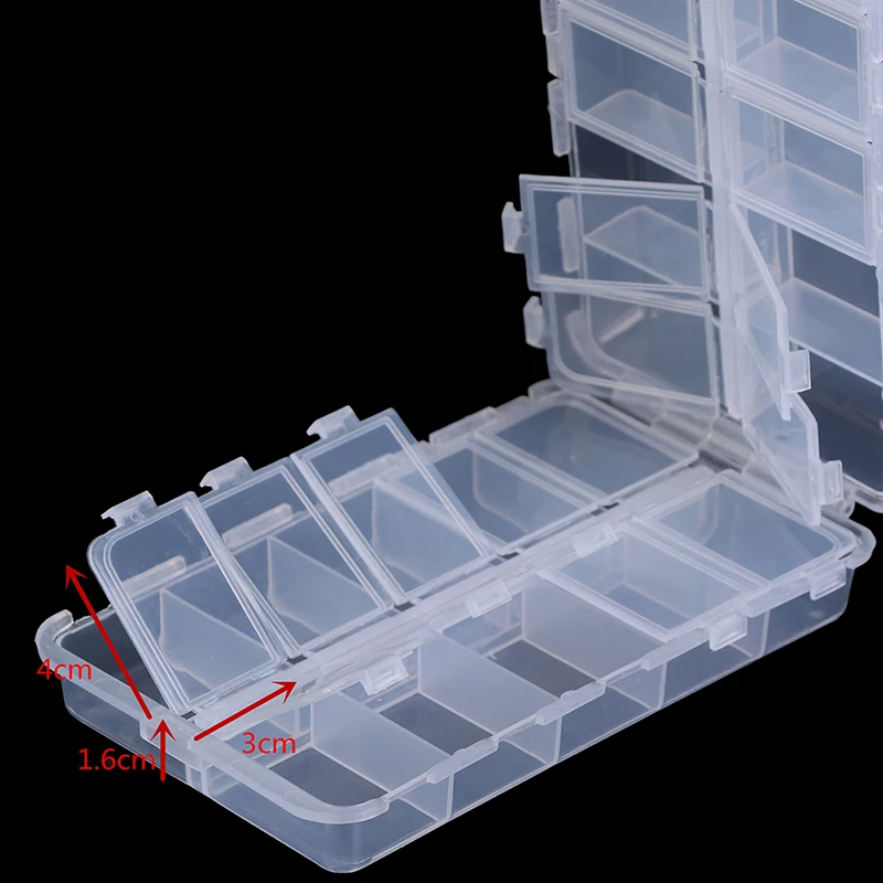 Plastic 20 Compartments Fishing Tackle Box For Fishing Lures Baits