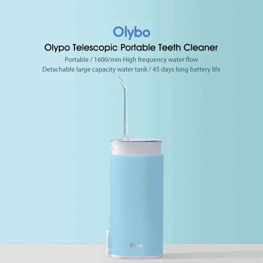 Xiaomi Olypo телескопическая портативная беспроводная водяная нить очиститель зубов водяная нить электрическая бытовая насадка с вращением на 360 градусов