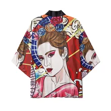 Японские кимоно, летнее кимоно, кардиган, мужская рубашка, Самурай, уличная одежда, Харадзюку, кимоно, японское юката хаори