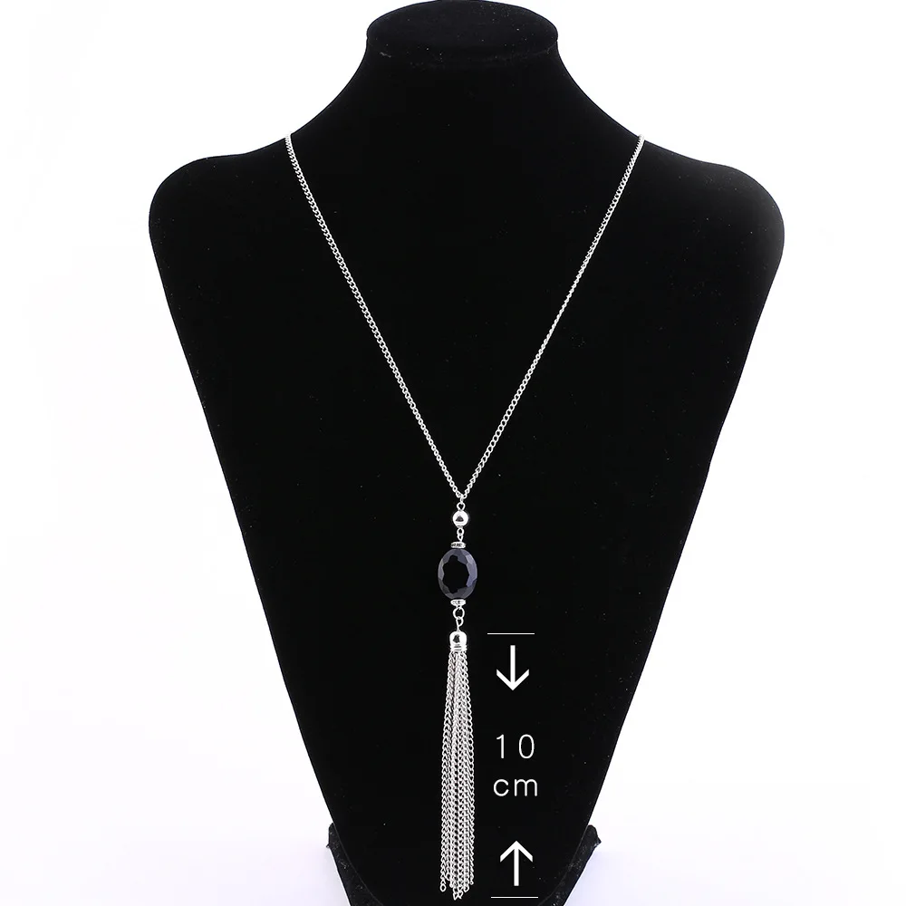 Pendant Necklace Fashion Crystal Style Long Chain Necklace Party