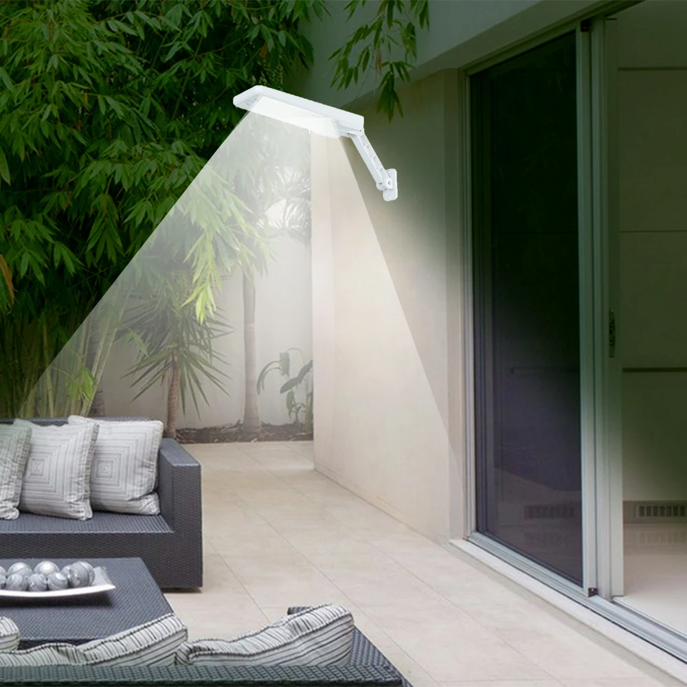 Lâmpada ao ar Livre à Prova Luz de Rua Solar Preto Branco Dwaterproof Água Jardim Luz Embutida Bateria Lâmpada Parede Controle Remoto 60 Led - 6 Lâmpadas solares