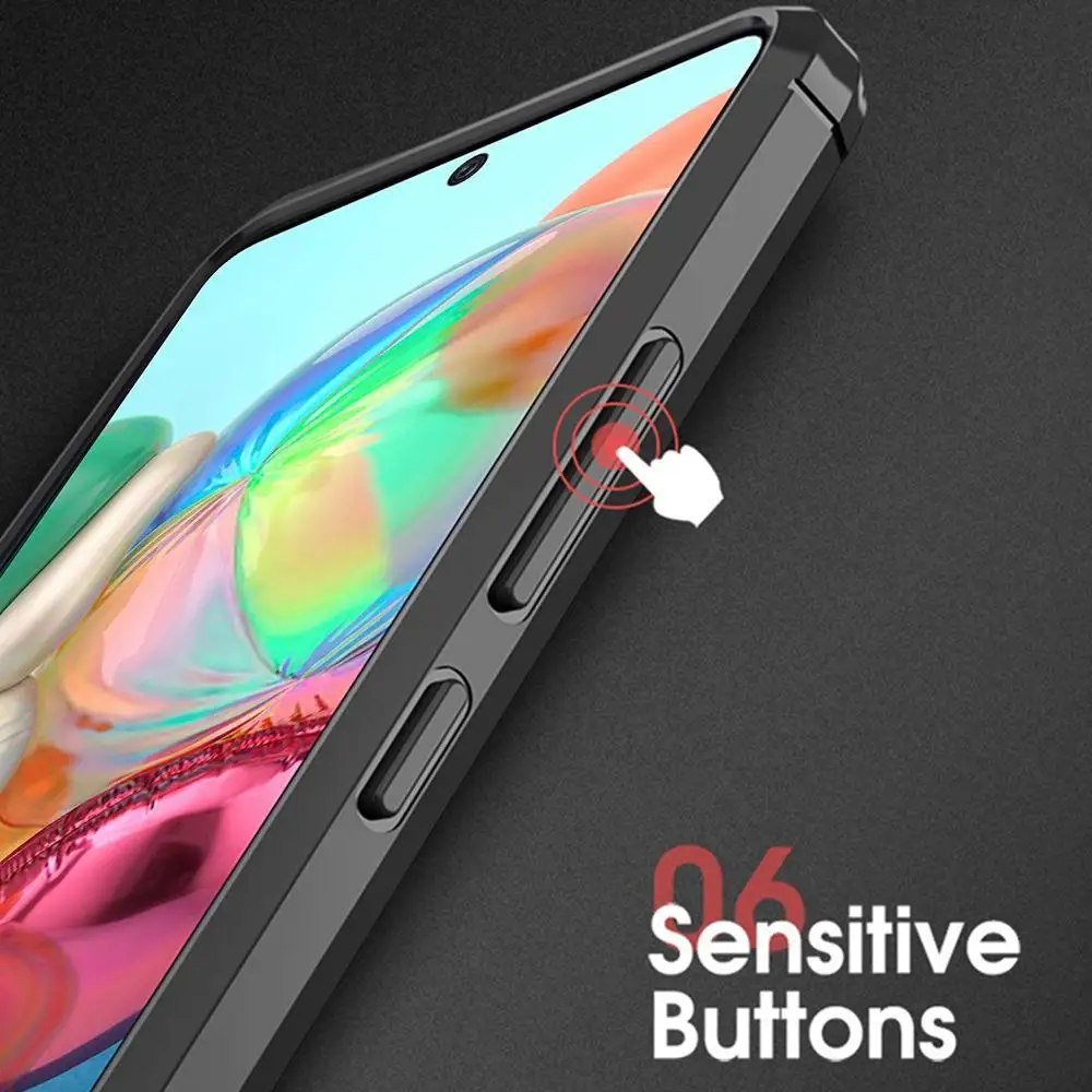 Силиконовый чехол из углеродного волокна и ТПУ для телефона Samsung Galaxy A71 A51 A41 A31 A21 A11