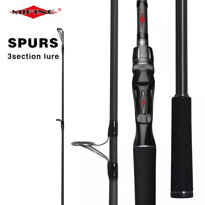 MIFIN Spurs 1.98m 2.28m 2.58 3 section bait casting fishing rod travel ultra light spinning boat lure 7g-55g M/ML/MH Rod | Спорт и