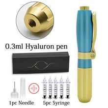 0,3 мл гиалуроновая шприц-ручка массажный Распылитель ручка комплект высокого давления кислотные микро пистолеты гиалуроники Ручка Шприц игла