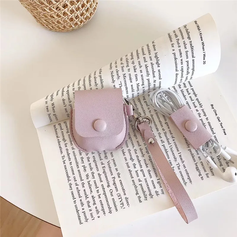 Для airpods чехол роскошный кожаный беспроводной Bluetooth сумка для наушников для apple airpods 1/2 чехол сумка для хранения ремешок сумка с зарядкой - Цвет: A8