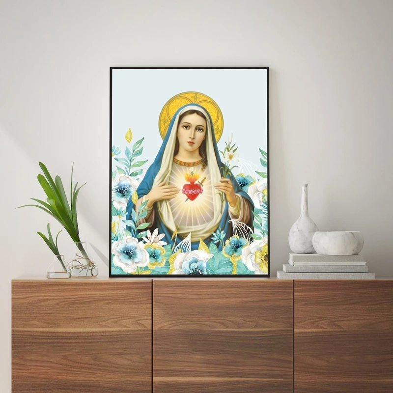 Художественная печать Mary Our Lady католическая искусство Картина на холсте