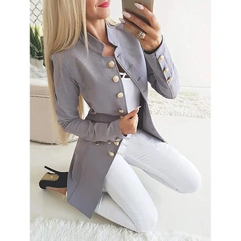 

Women Trench Autumn Winter Single Breasted Coat Female Casual Slim Coat Work Office Lady Outwear abrigos de mujer