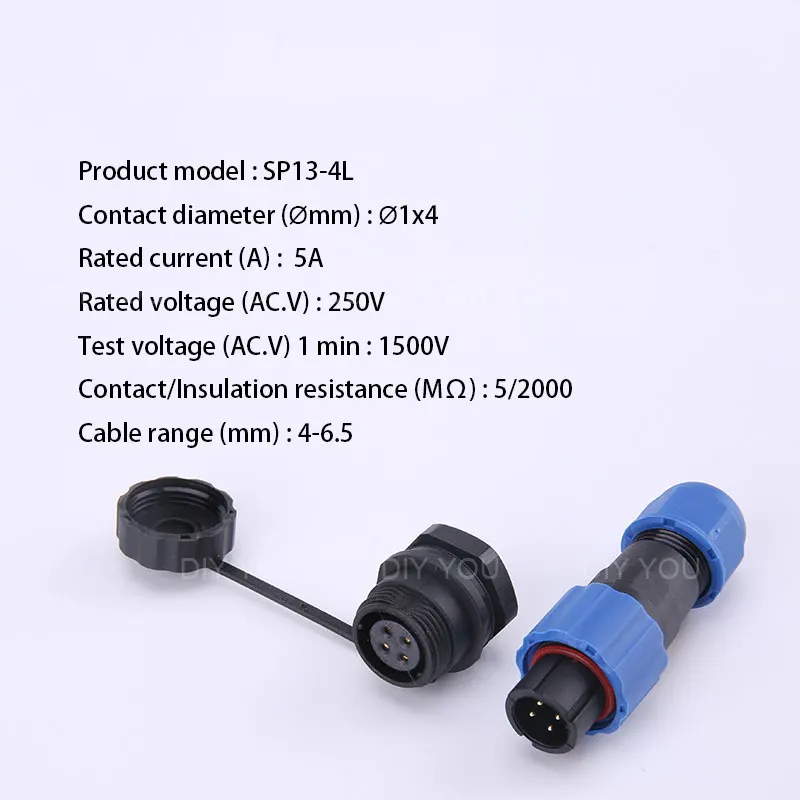 2/3/4/5/6/7/8 Pin IP67 Outdoor Waterproof Electrical Cable Wire Connector Plug E - Foto 10