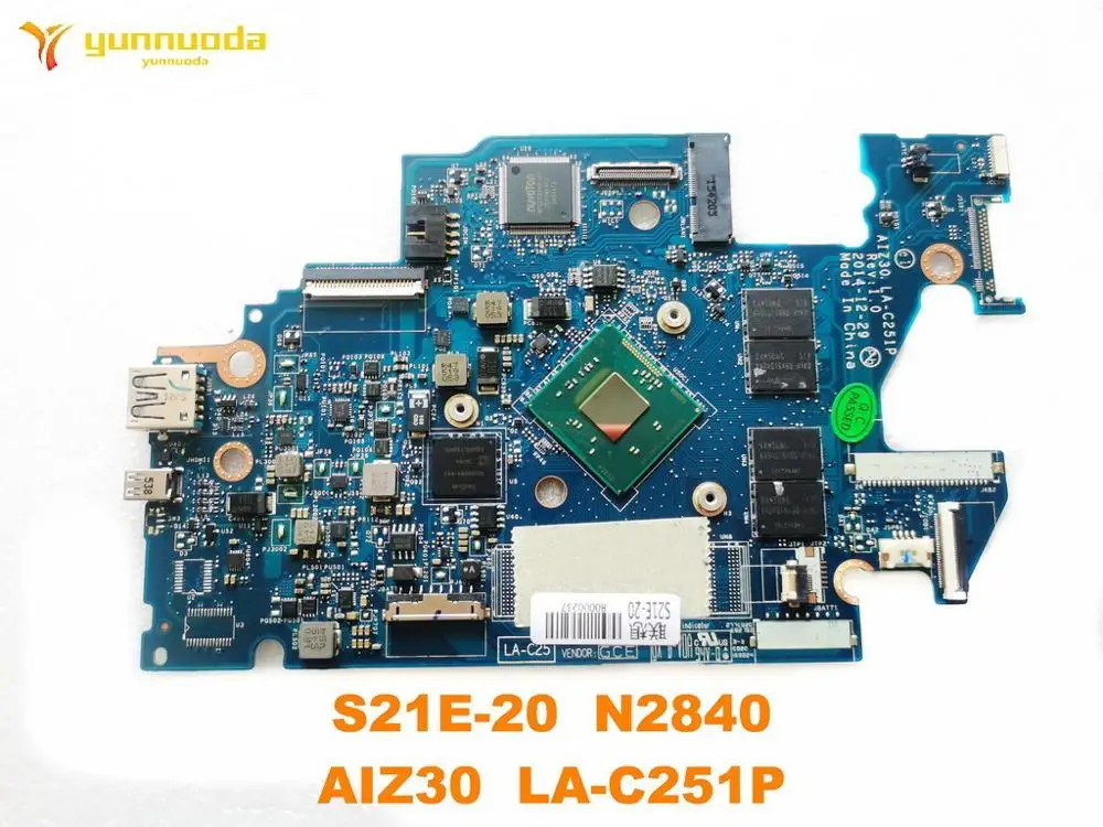 Оригинальный Для Lenovo S21E-20 Материнская плата ноутбука N2840 AIZ30 LA-C251P испытанное