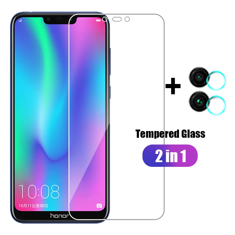 

For Huawei Honor 8X Play 8C 7C 7A Pro V10 Note 10 Note10 Glass Tempered Glass Front Film+Back Camera Lens Film Protective Glass