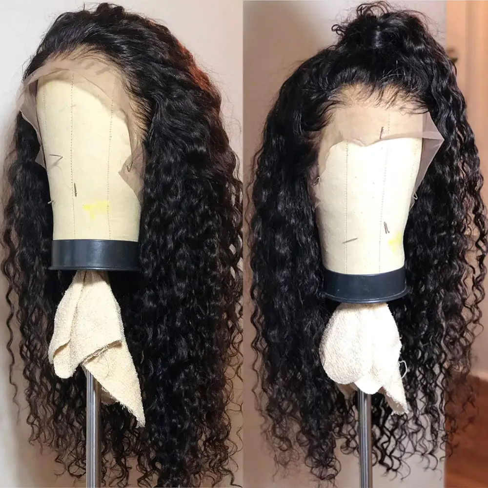 

24 inch Long Loose Curly Glueless Lace Front Wigs for Women Heat Resistant Fiber Synthetic Hair Baby Hair Wigs for Black Women