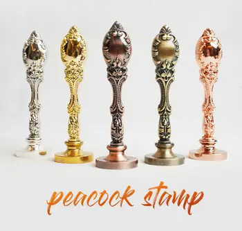 

Custom wedding initials sealing stamp Vintage Peacock metal Wax seal stamp customized with your logoleague DIY ancient stamp