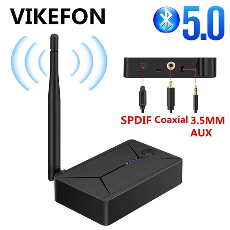 Bluetooth 5 0 Transmitter Coaxial Optical Fiber SPDIF Adapter 3 5mm AUX Stereo Hifi Wireless for TV PC Headphone