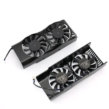 

Dual Fan Cooling Fan Graphics Card Cooler With Housing Replacement for MSI GeForce GTX 1050 2GT LP Accessories Black Color