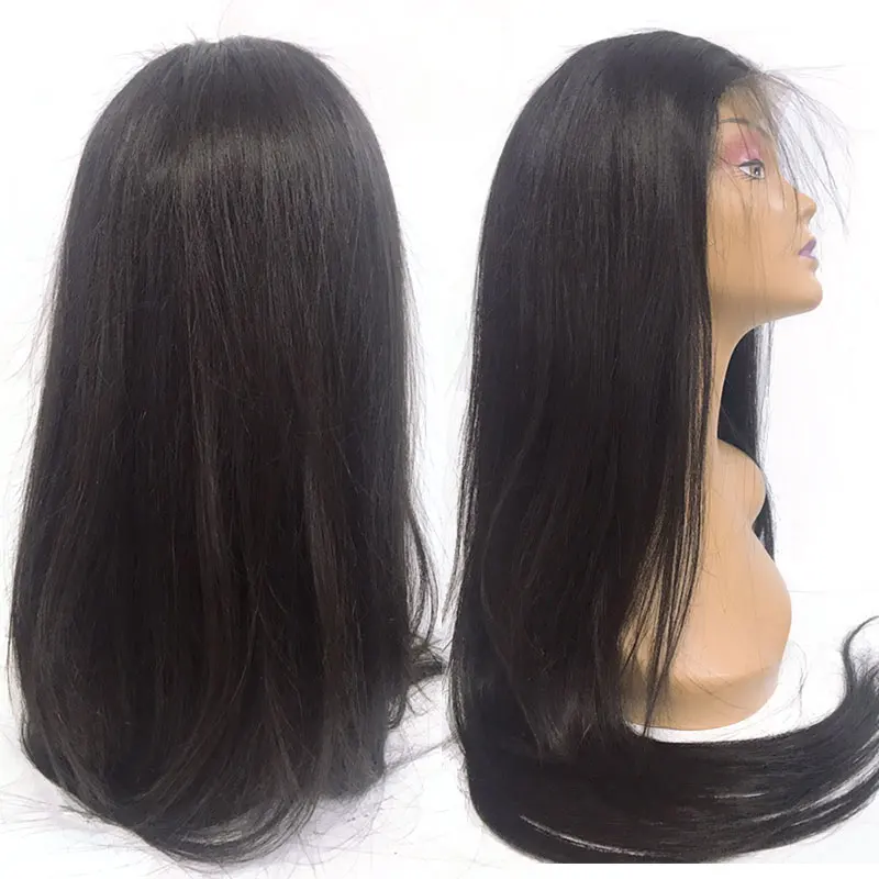 HD Transparent Lace Closure Wig Natural Color Pre-Plucked With Baby Hair Peruvian Straight Remy Hair 4x4/5x5 Lace Closure Wig